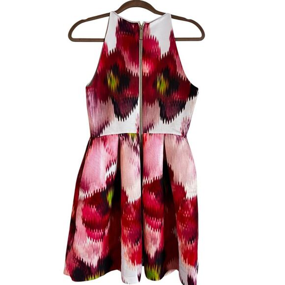Ted Baker Cesilia Expressive Pansy Skater Dress Size 2 or US 6 Cocktail Floral - Picture 4 of 6